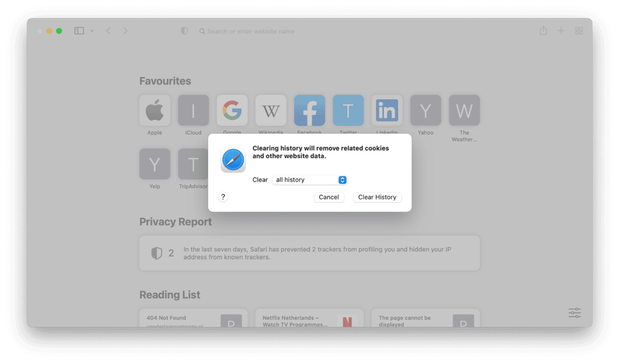 Removing Safari downloads