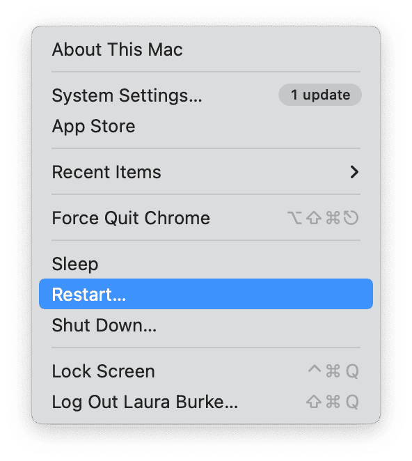 How to restart MacBook