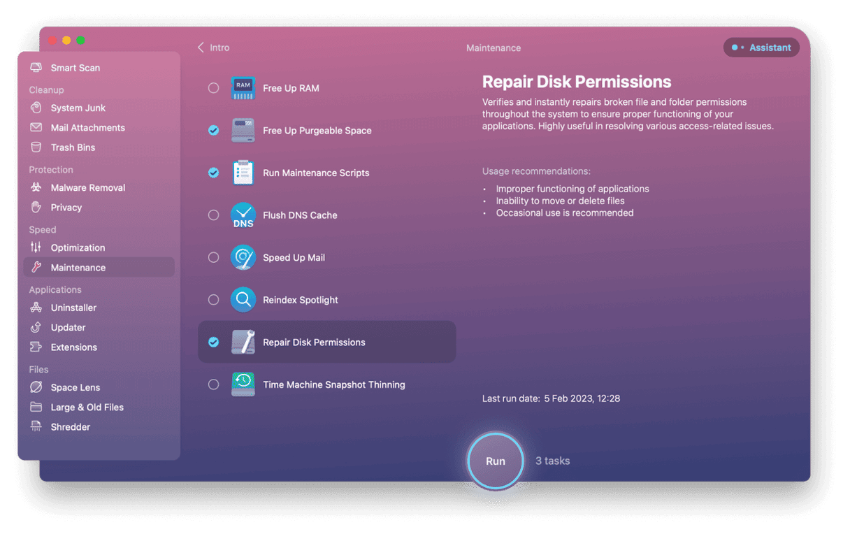 Repair Disk Permissions