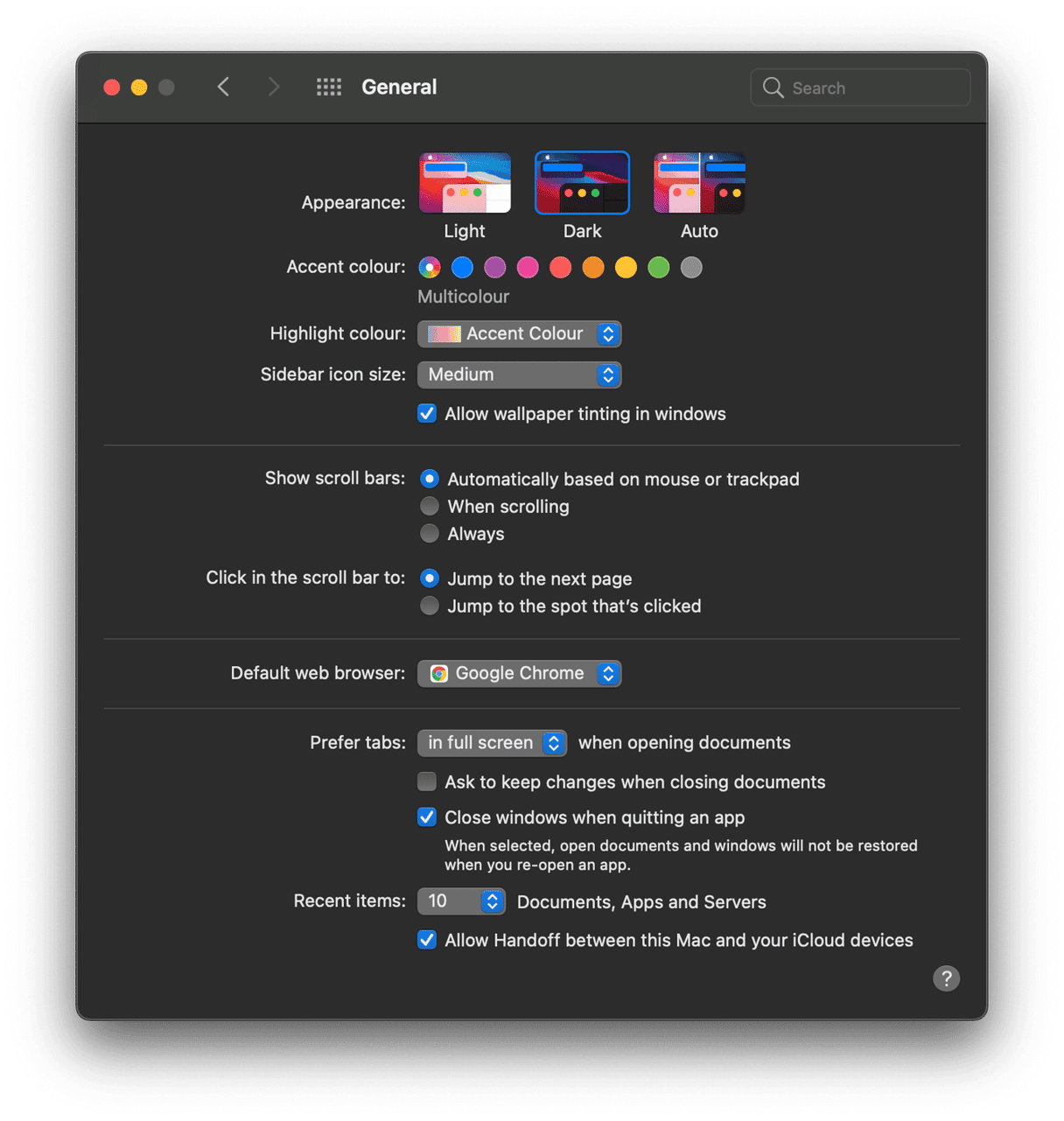 How to turn on Dark mode
