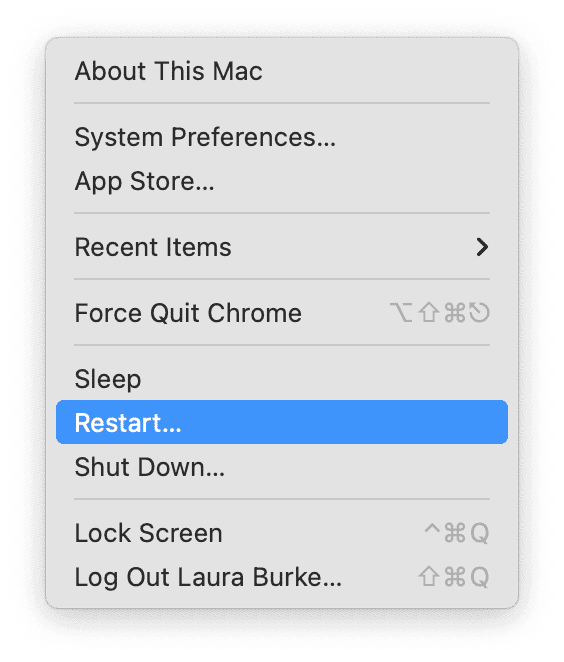 How to restart Mac