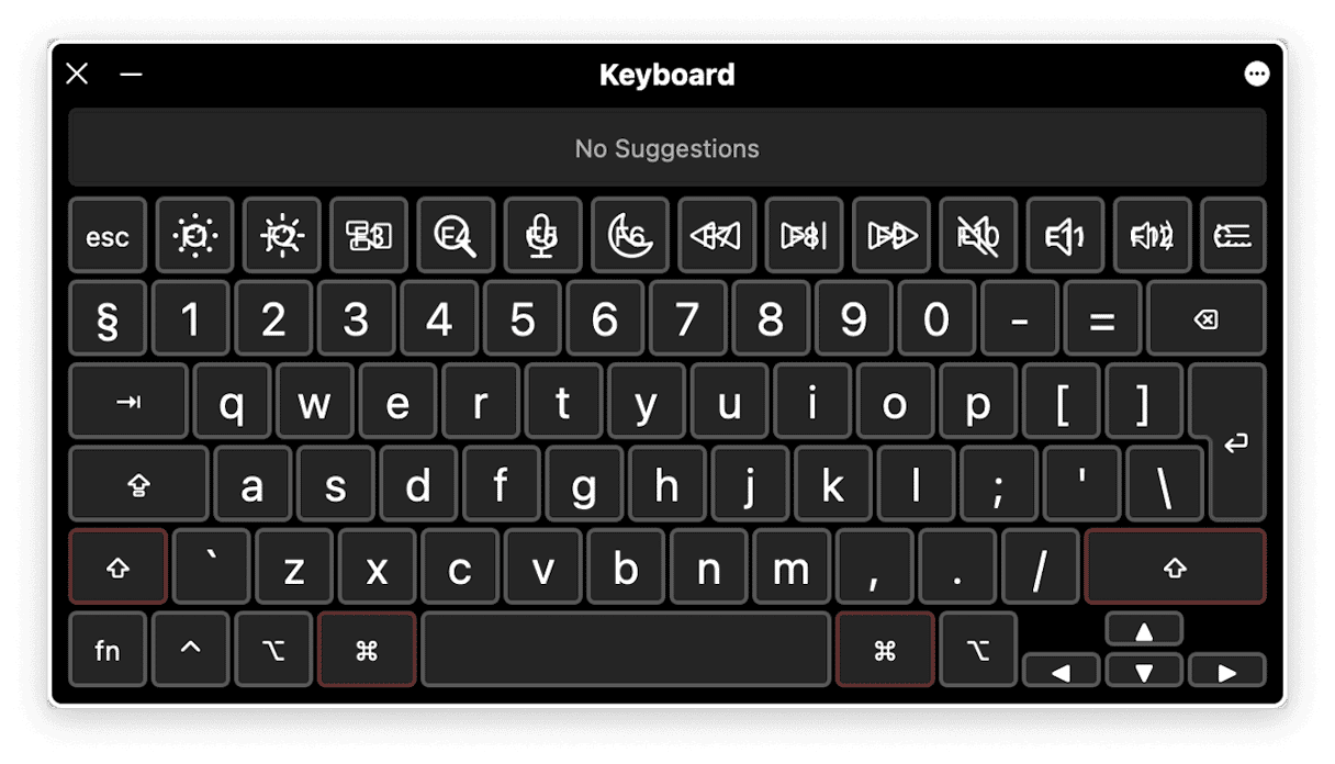 Accessibility keyboard