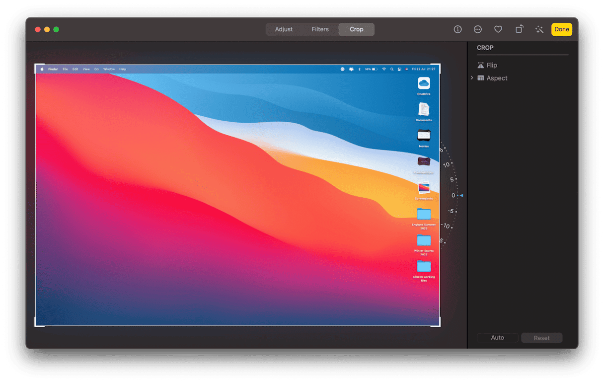 How to crop a screenshot on a Mac