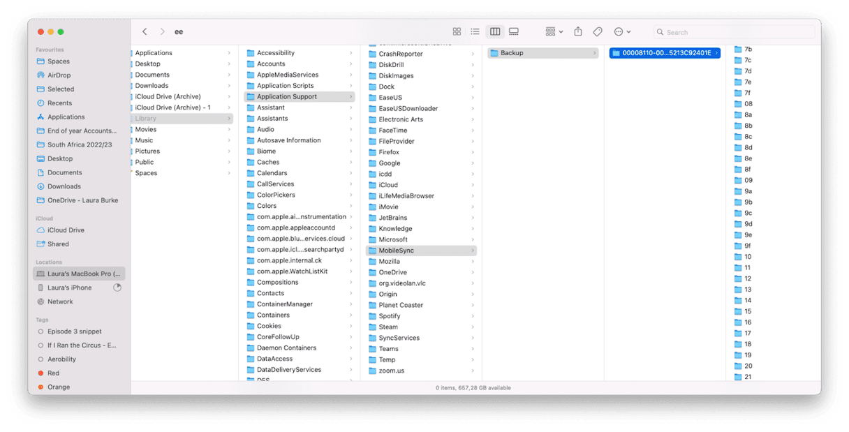 Where to find iPhone backup on Mac
