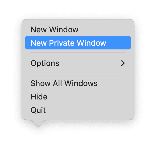 Try a private window