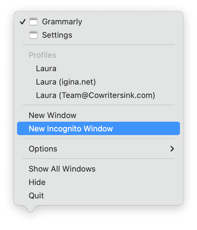How to browse incognito
