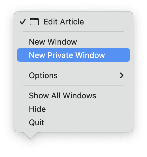 Nouvelle fen&ecirc;tre priv&eacute;e
