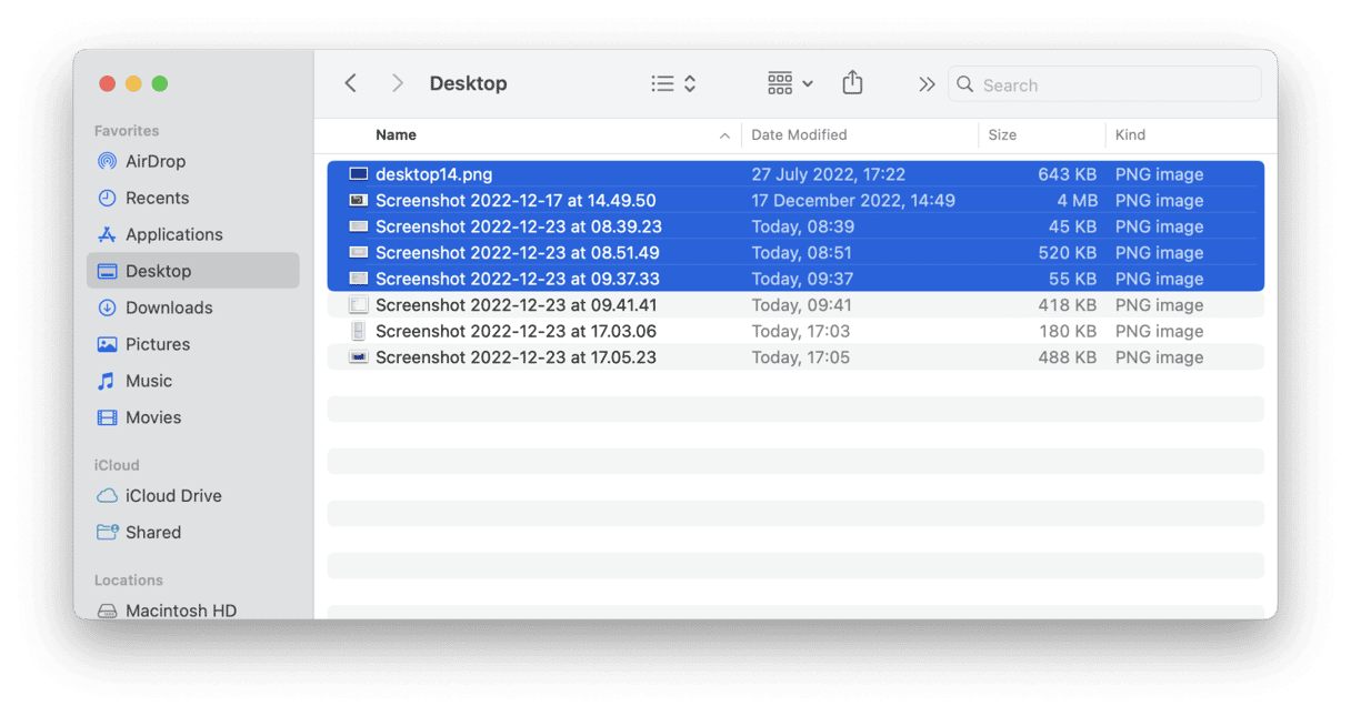 Move files on Mac