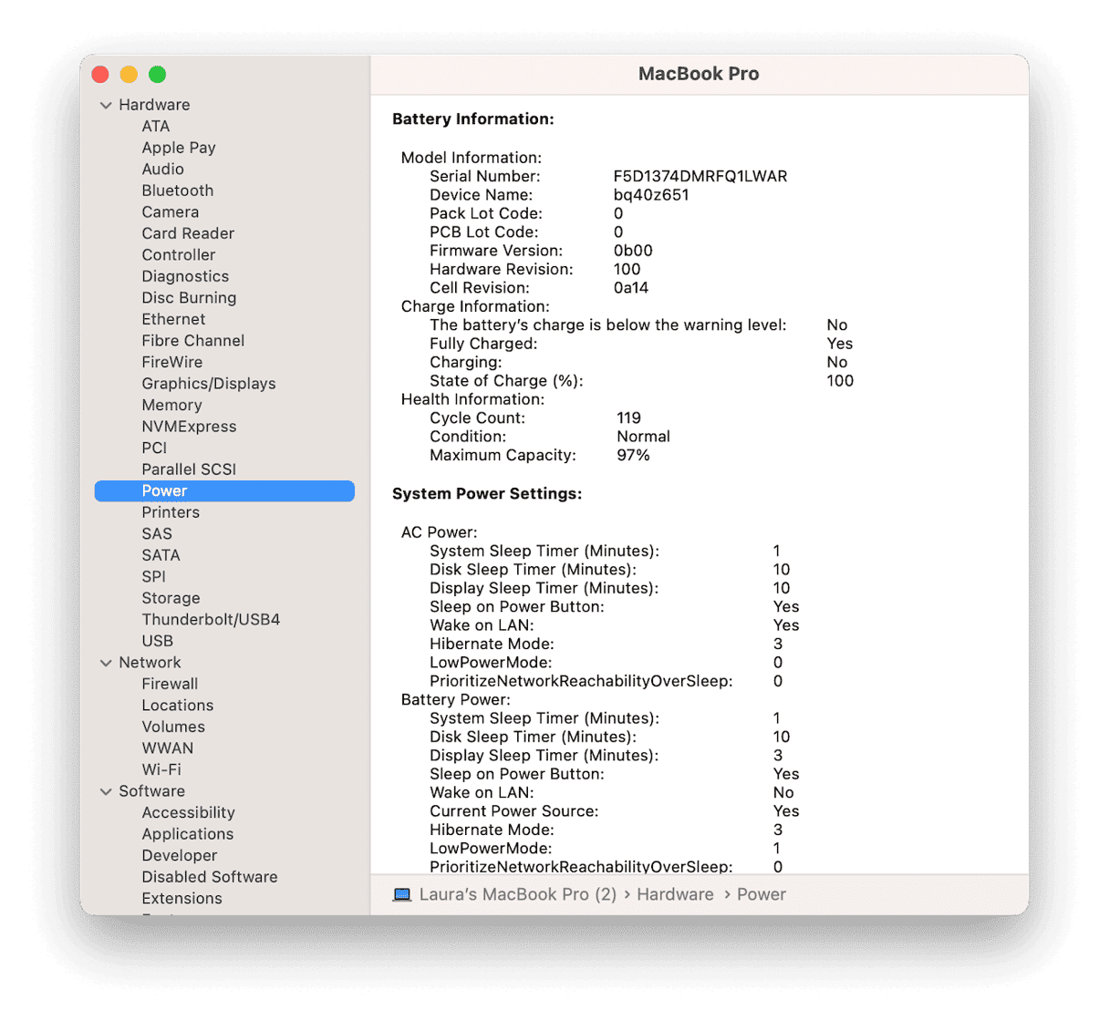 how to check current cycle count