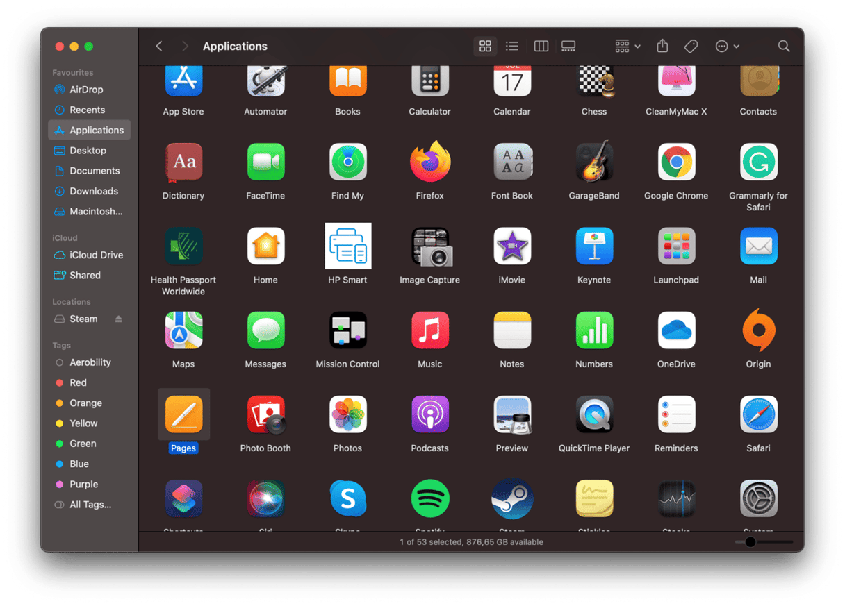 Removing apps via Finder