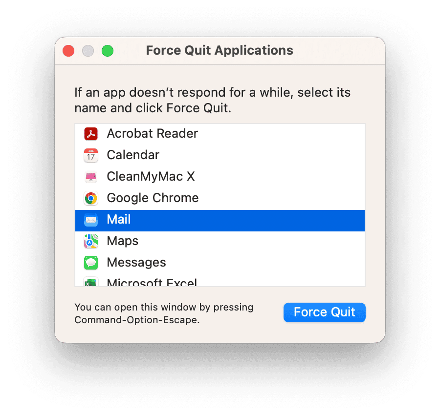 Force Quitting the app
