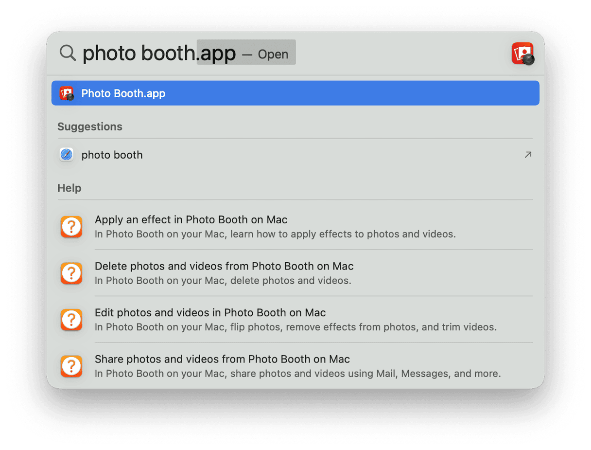 How to take a photo on MacBook with the Photo Booth app