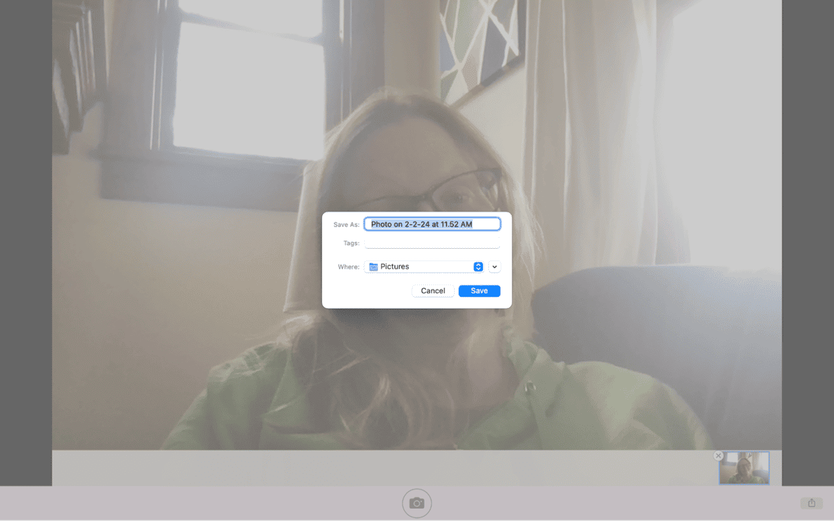 How to save the pictures you take on Mac