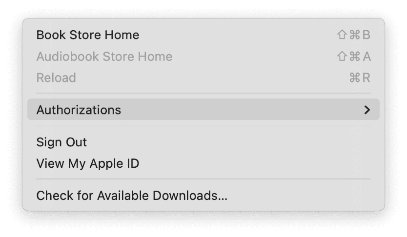 How to deauthorize Books app