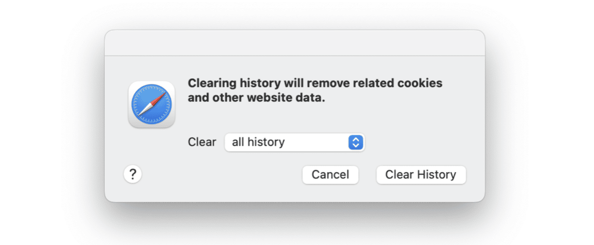Clear Safari history