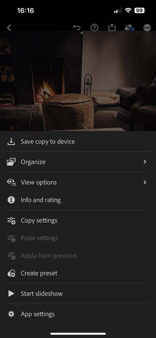 Lightroom editing app for iPhone