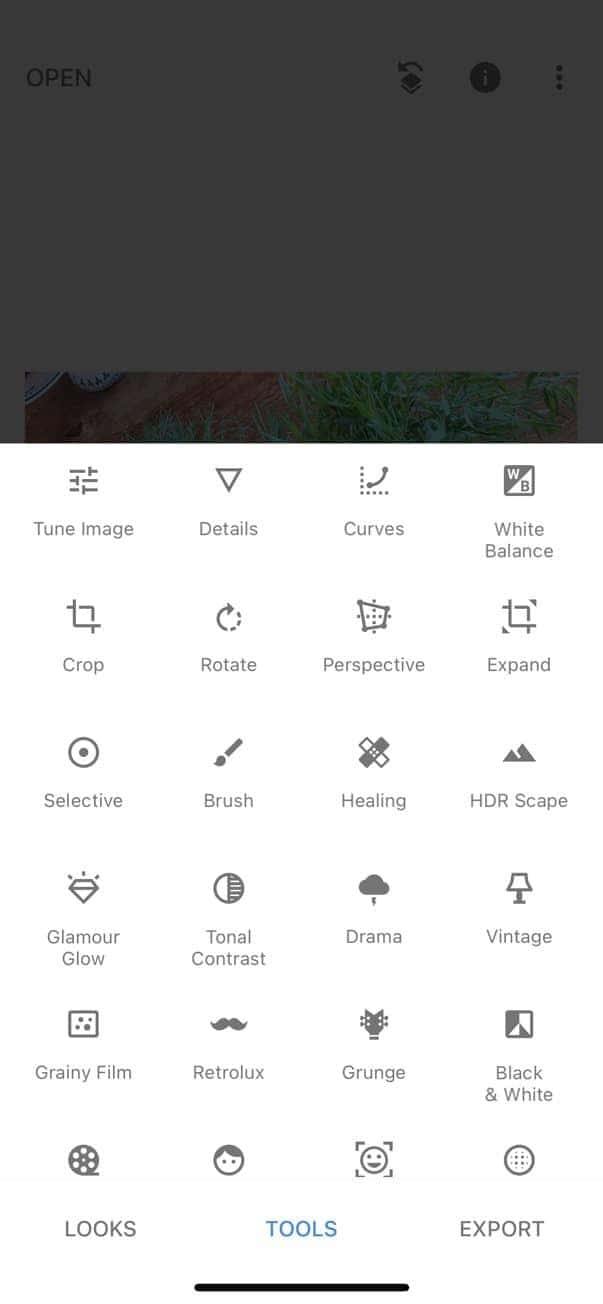 Snapseed editing app