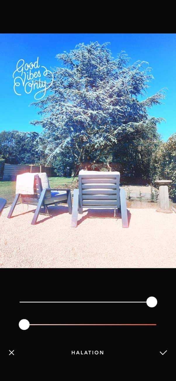 Afterlight app on iPhone