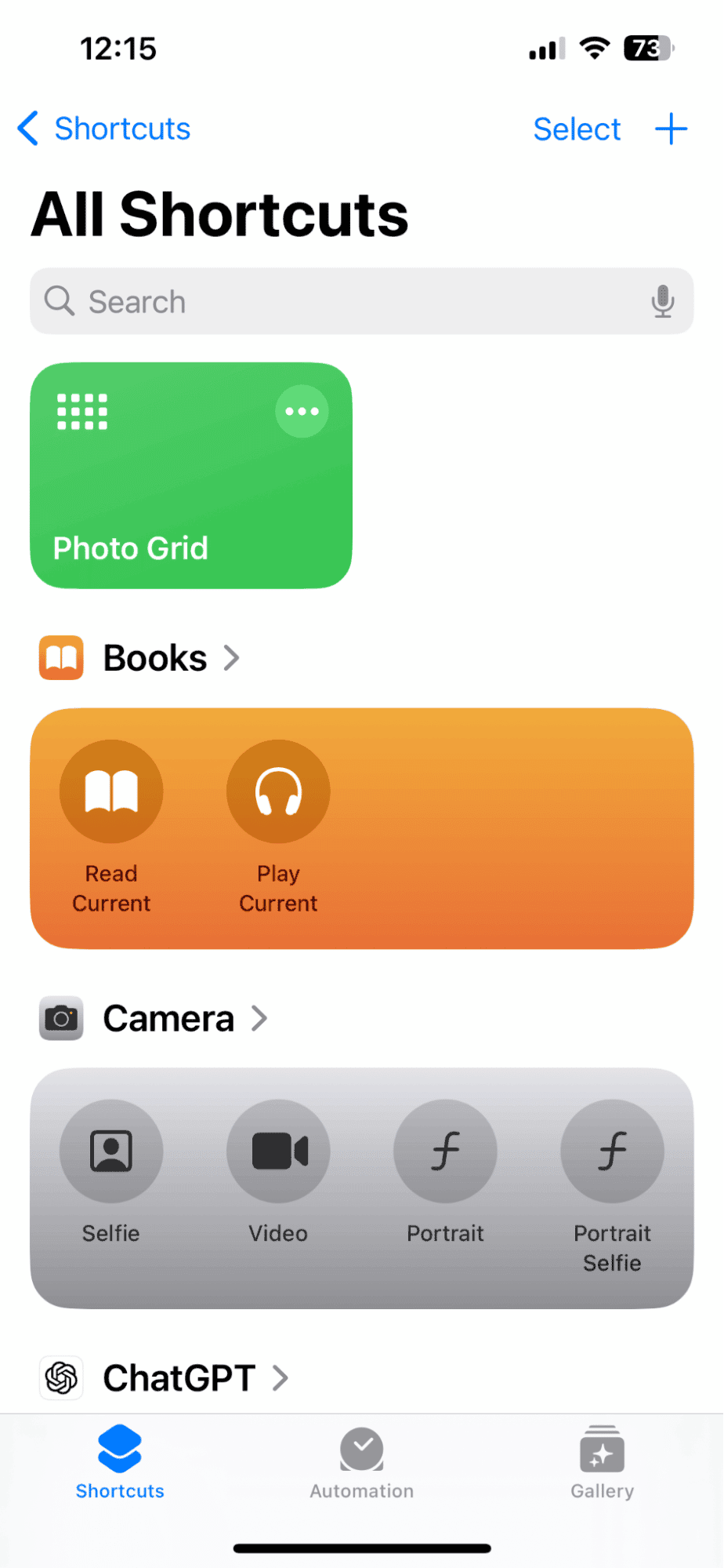 All shortcuts on iPhone