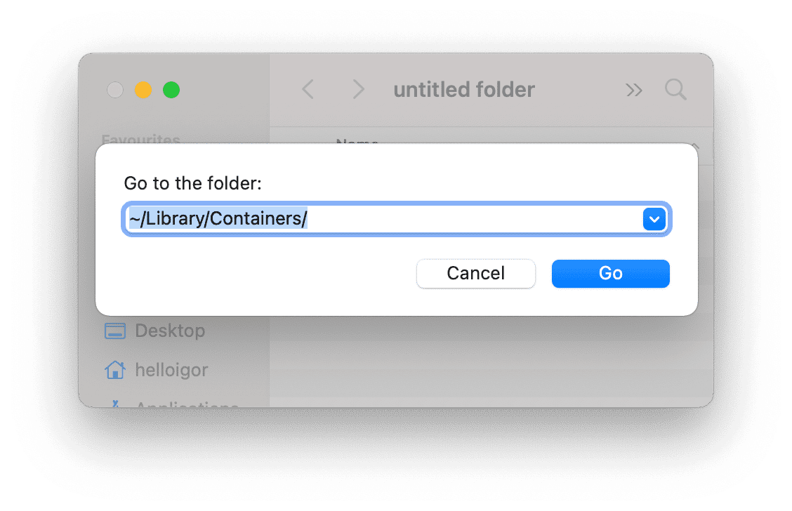 Path to Library containers