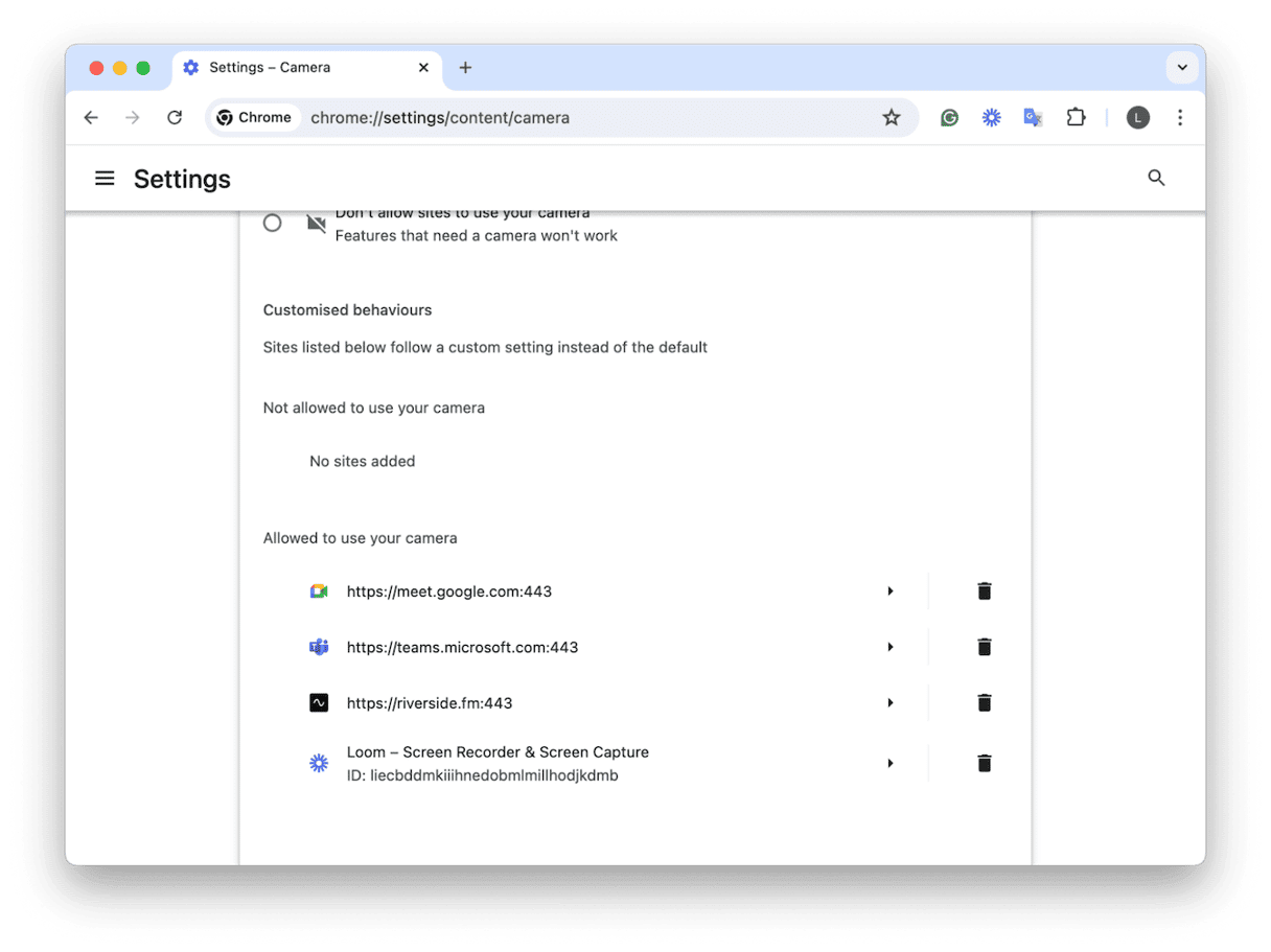 How to manage Chrome permissions