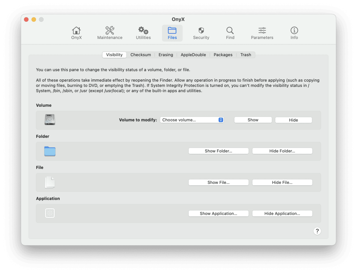 O OnyX &eacute; mais um app de limpeza gratuito para Mac