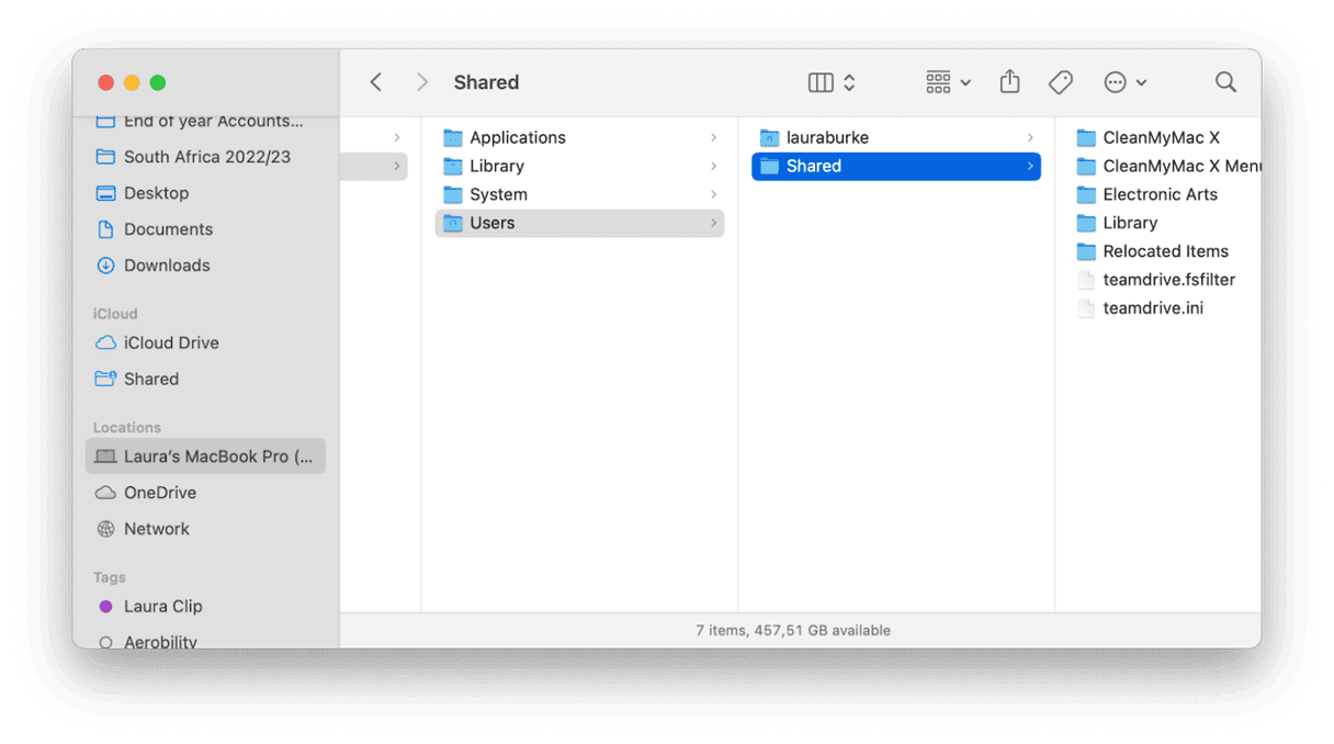 Shared folder on Mac
