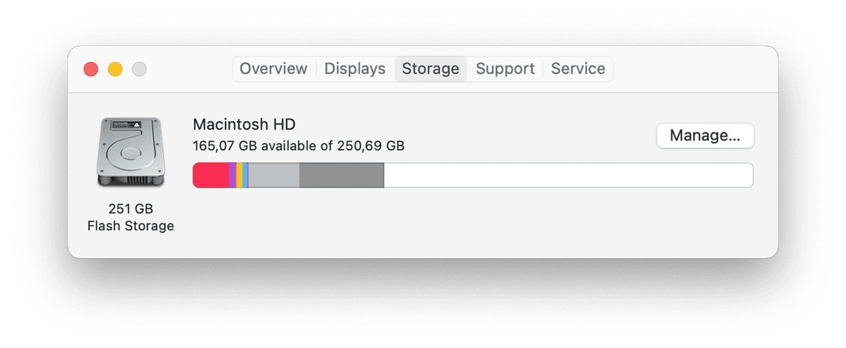 How to check storage on Mac