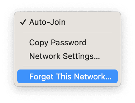 How to forget Wi-Fi network