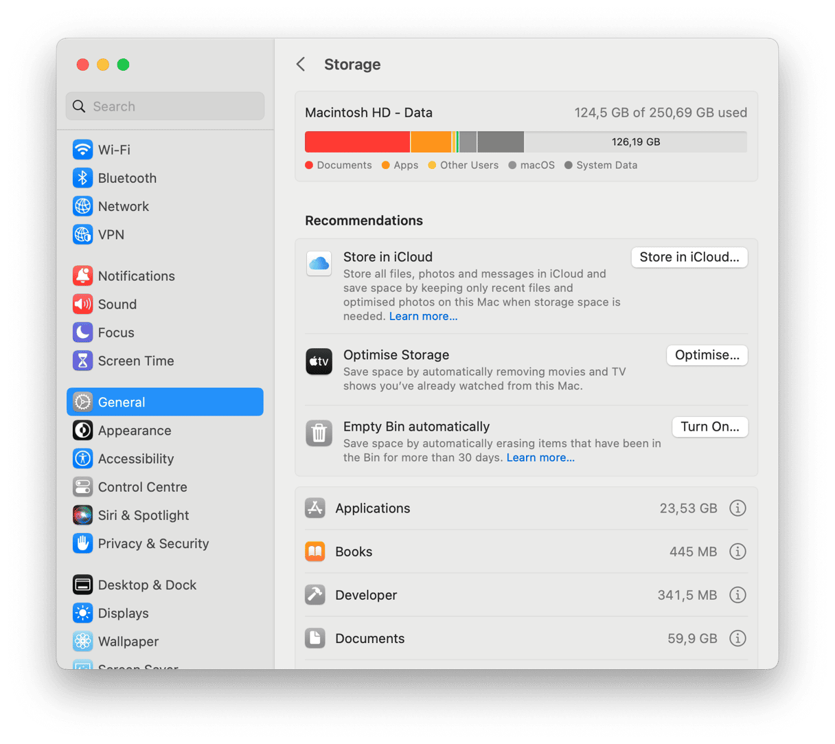 How to check storage on Mac