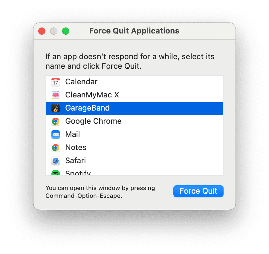 Force Quit Application
