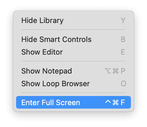 The View menu method