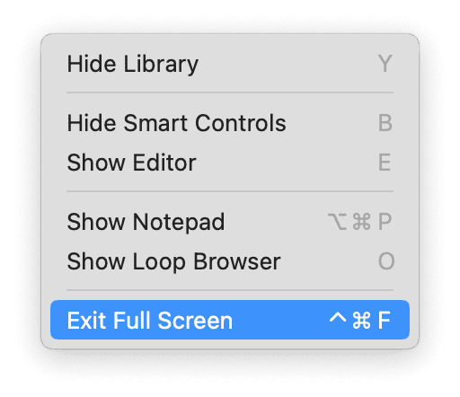 The View menu method