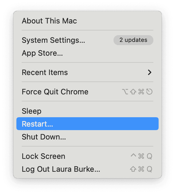 How to restart MacBook correctly