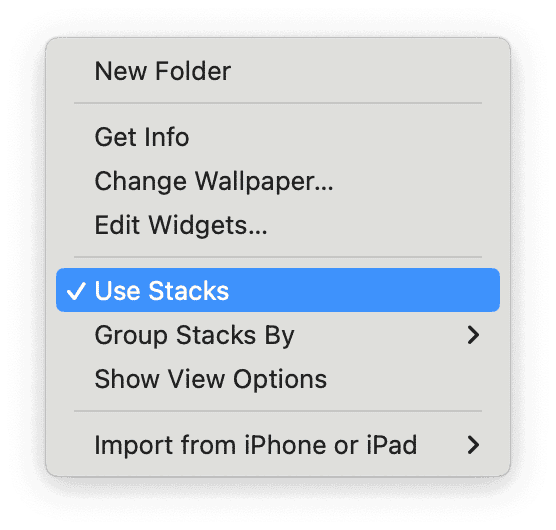 How to enable the Stacks feature on Desktop