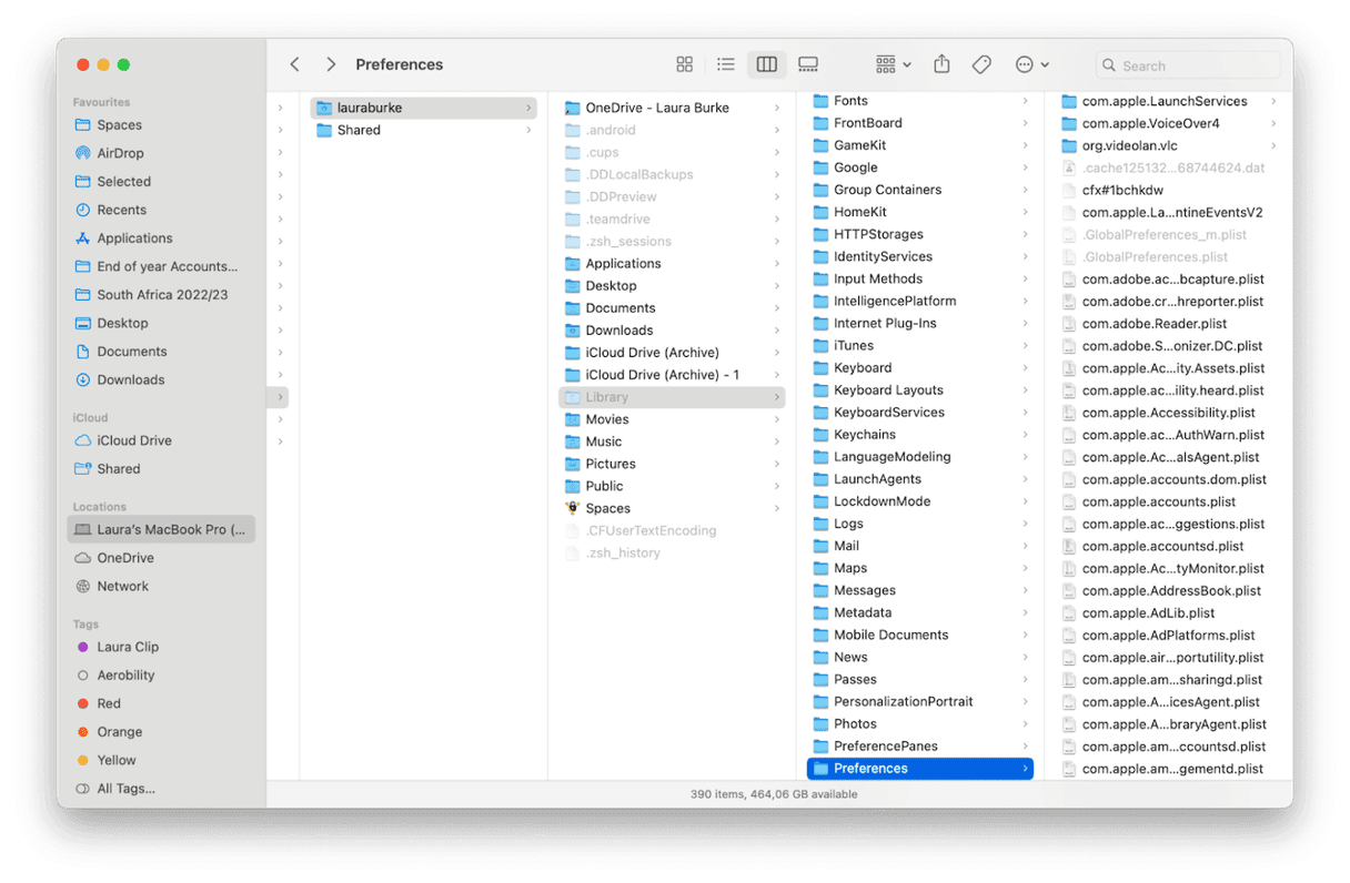 Reset Preview preferences