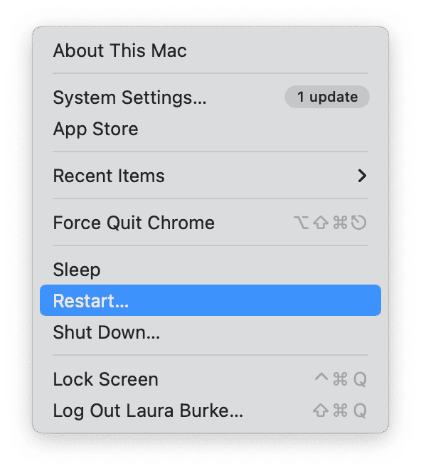 How to restart Mac