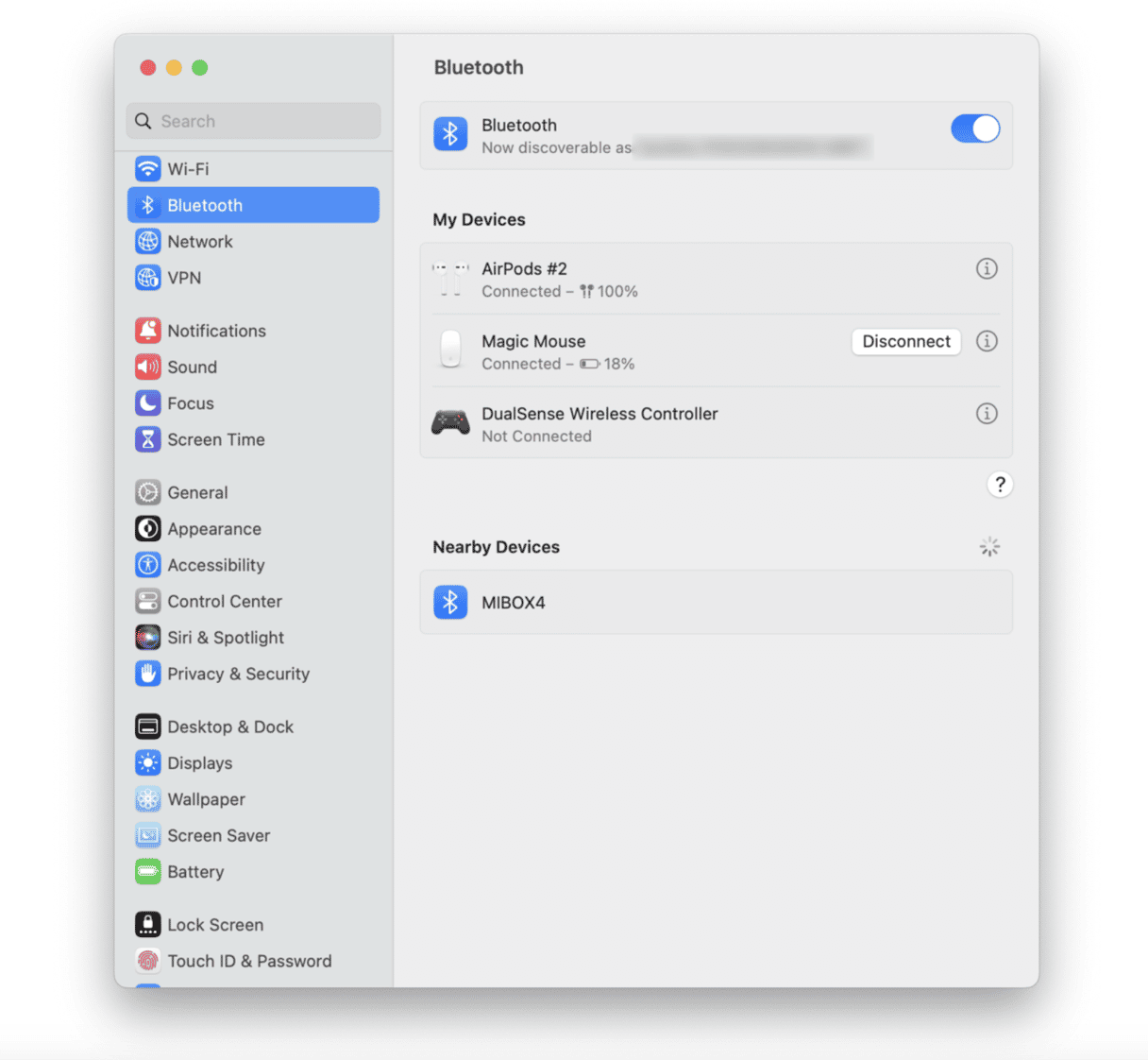Magic Mouse settings