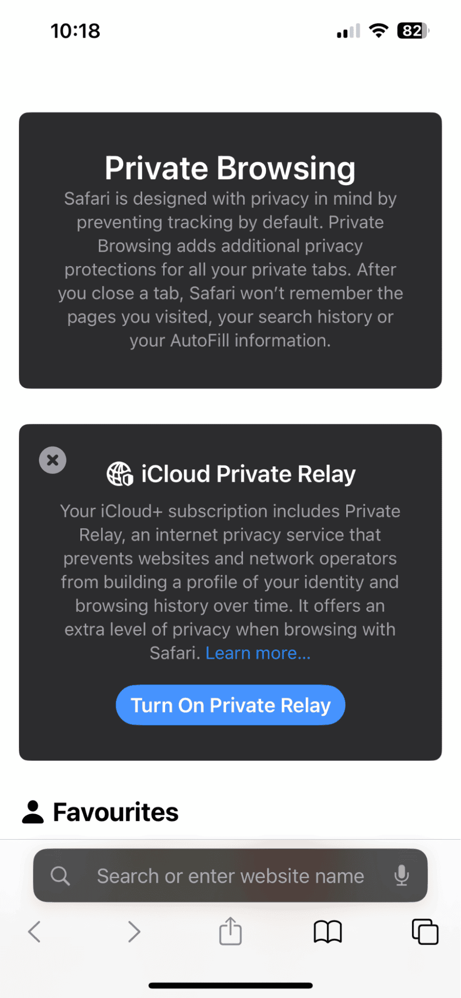 How to stop Safari from collecting history