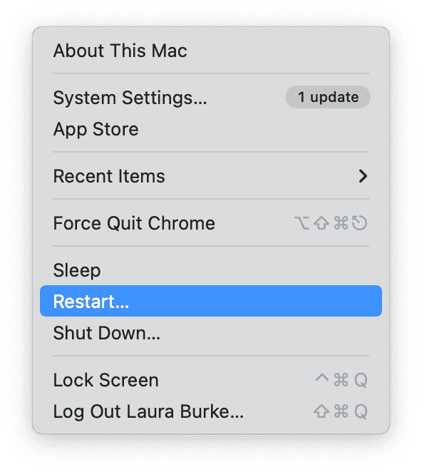 How to restart MacBook