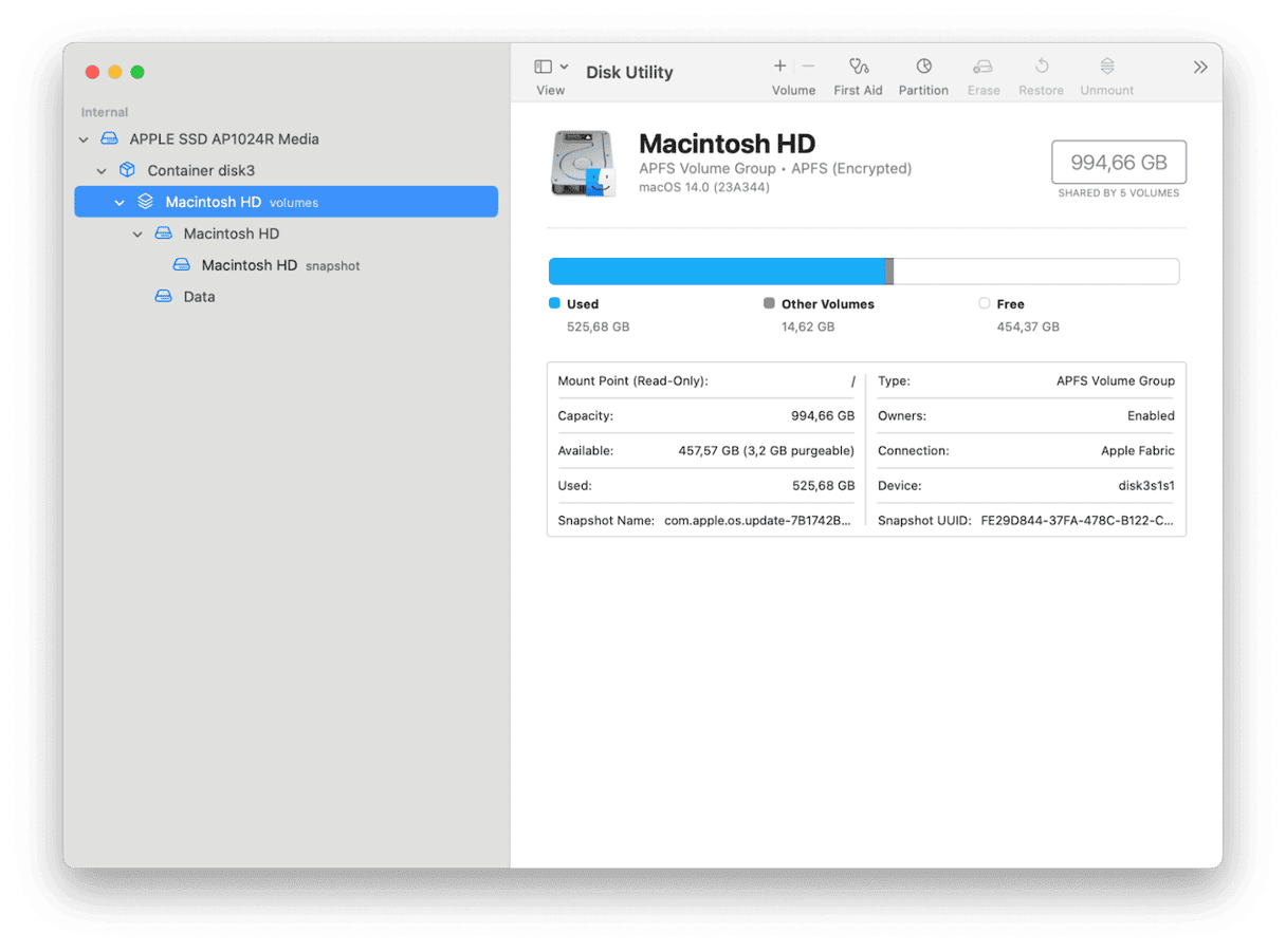 Other volumes in a container on Mac