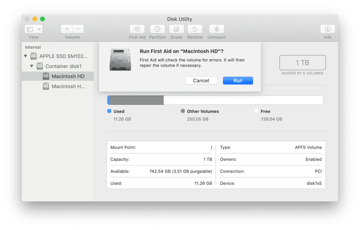 Mac disk utility