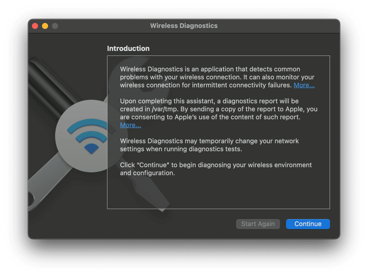 Wireless diagnostics tool