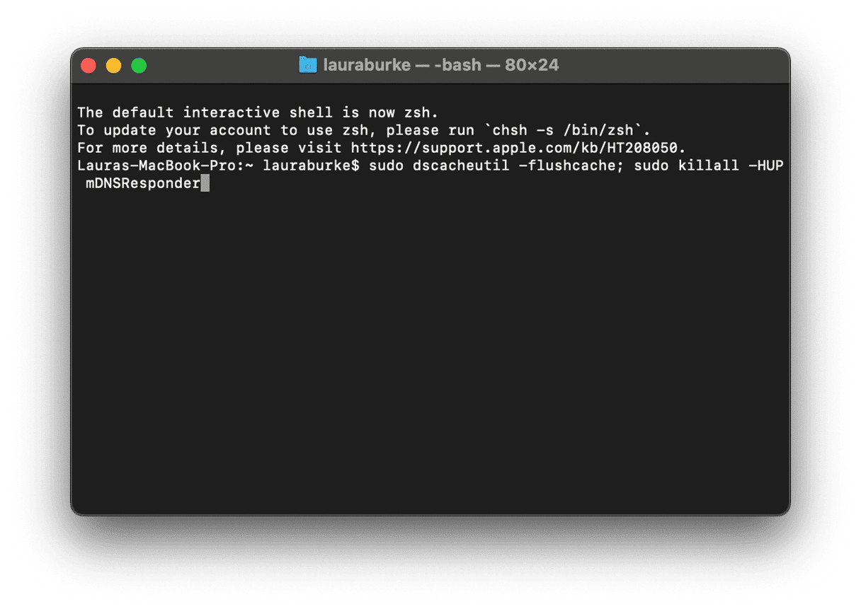 How to flush DNS cache