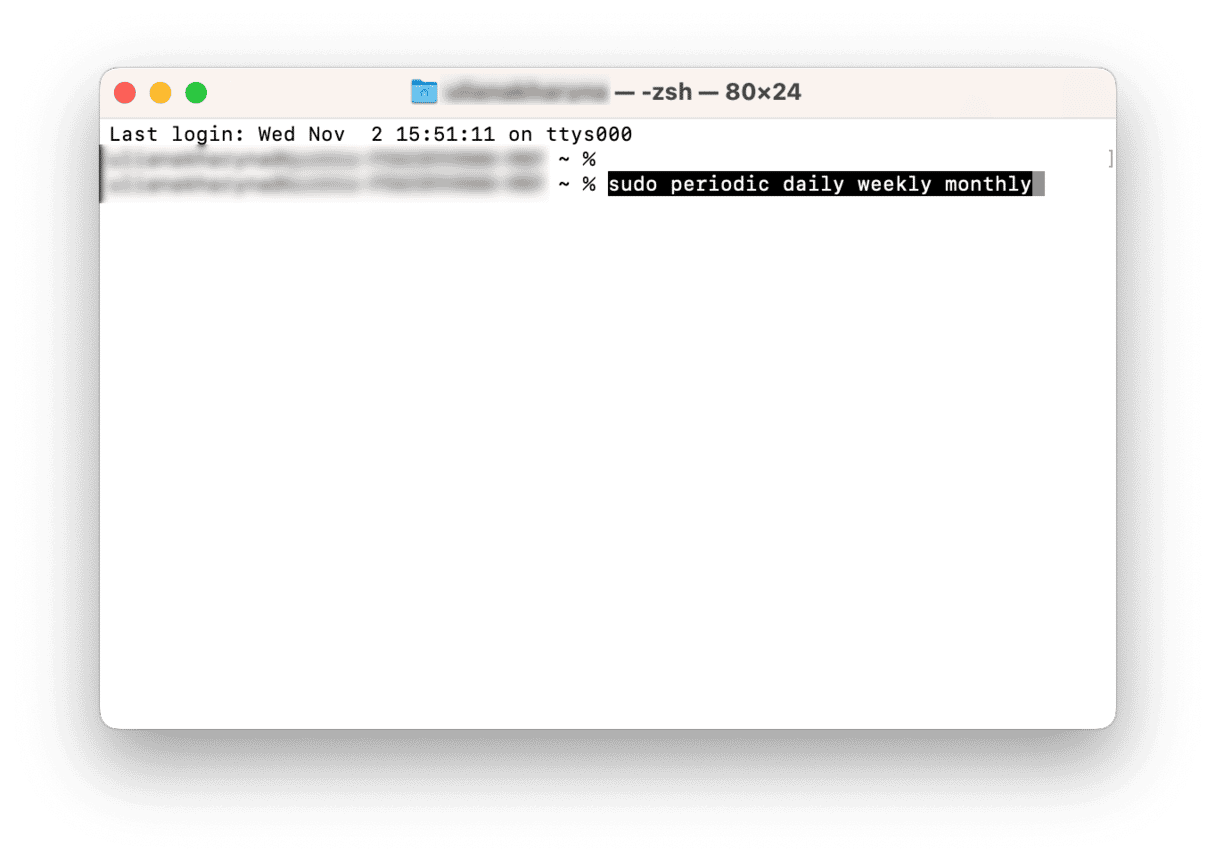 Run maintenance scripts using Terminal