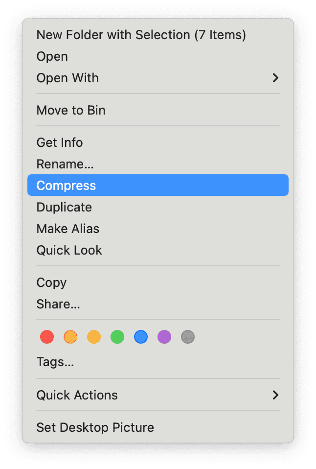 Unzip files on a Mac