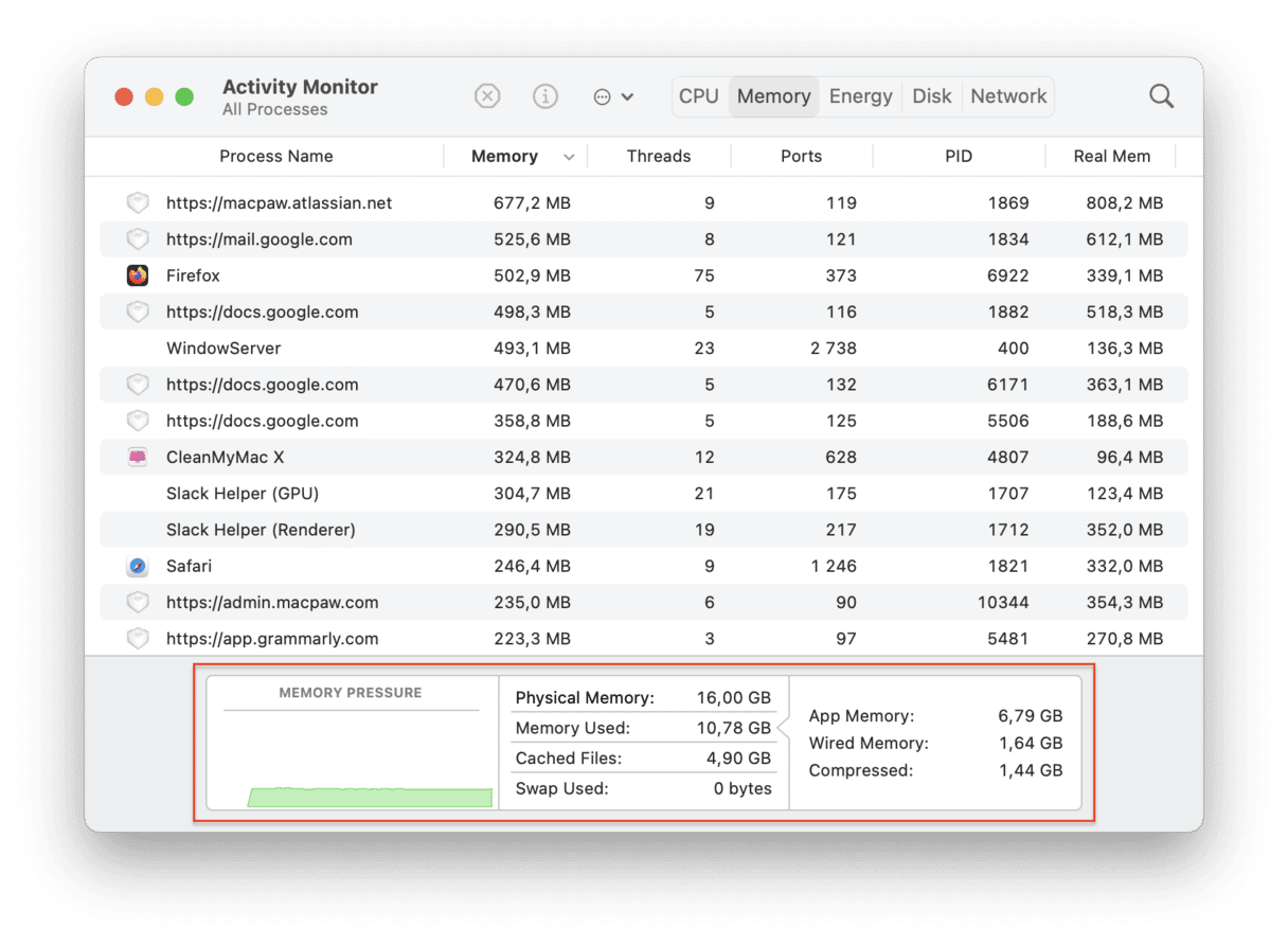 Check Activity Monitor