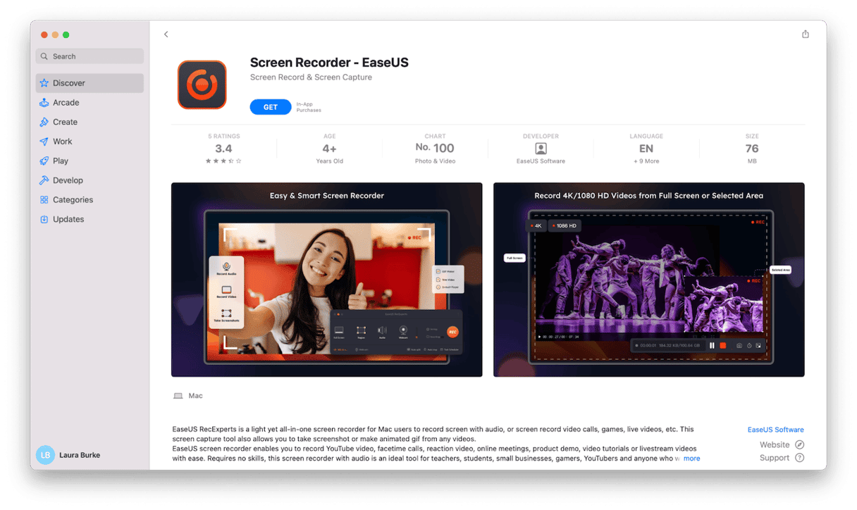 EaseUS RecExperts app