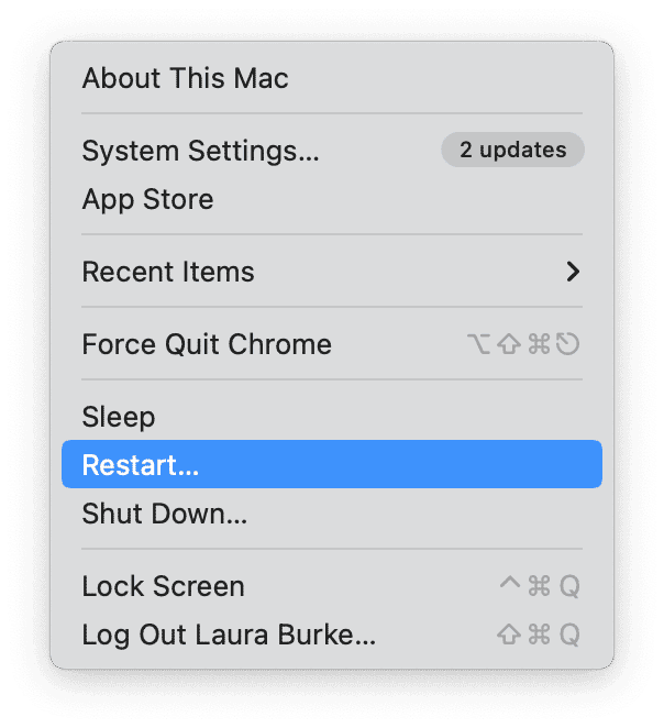 How to restart Mac