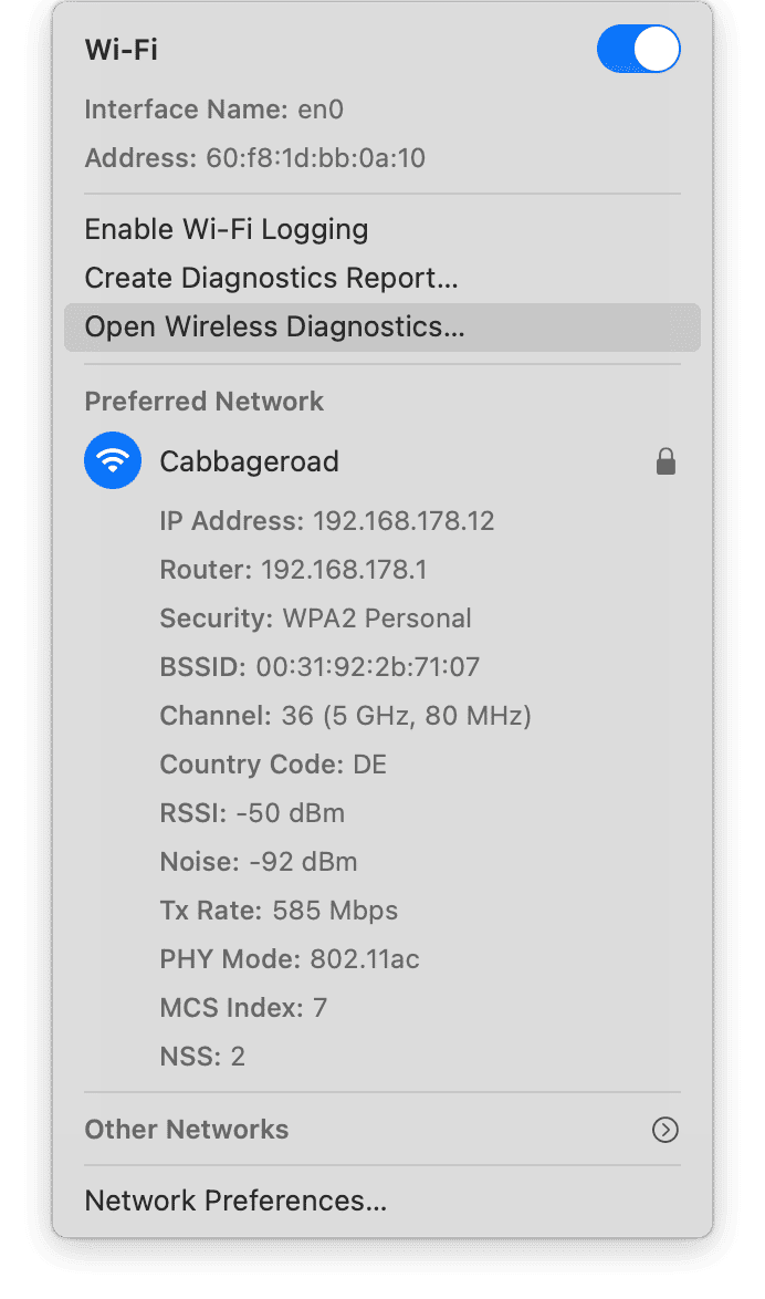 Mac network diagnostics tool